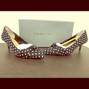 Ann Taylor - Brand New Polka Dot Kitten Heels